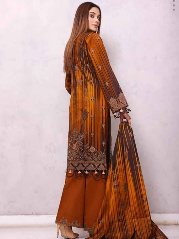 Roshni Print Lawn`22 D#907 L Mustard