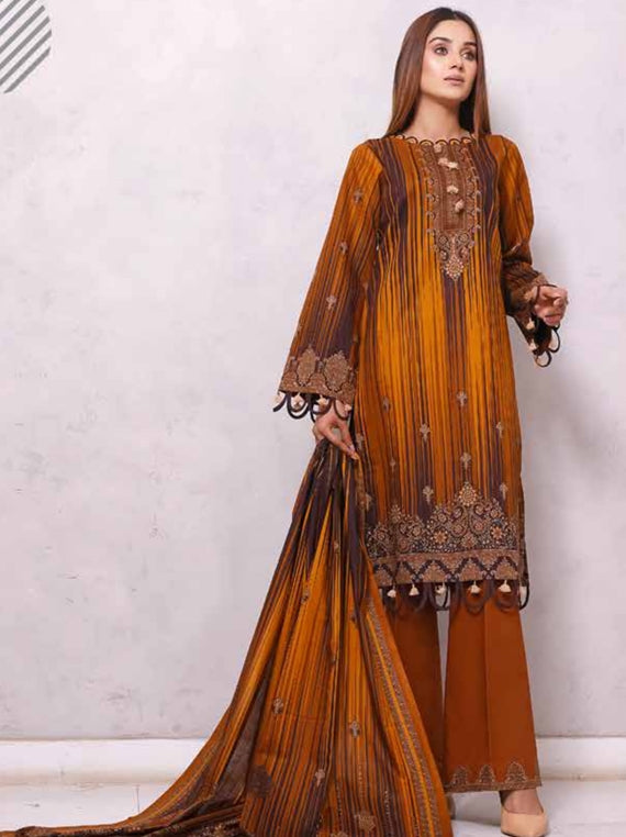 Roshni Print Lawn`22 D#907 L Mustard