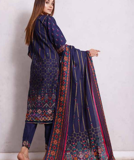 Roshni Print Lawn`22 D#910 Nevy Blue