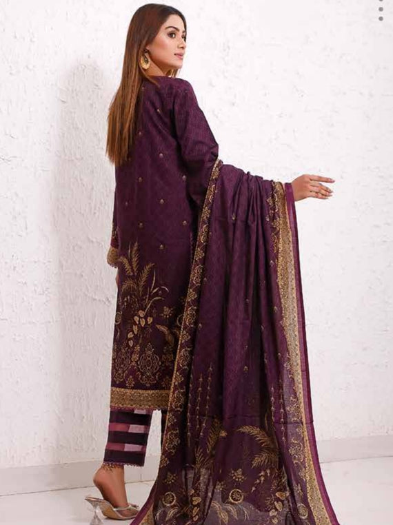 Roshni Print Lawn`22 D#911 Purple