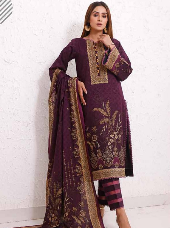 Roshni Print Lawn`22 D#911 Purple