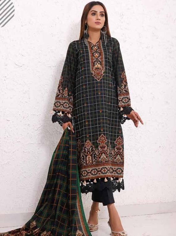 Roshni Print Lawn`22 D#913 Black