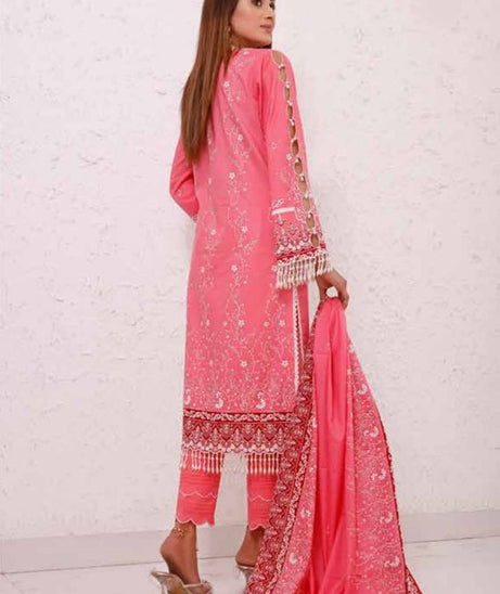 Roshni Print Lawn`22 D#914 Pink