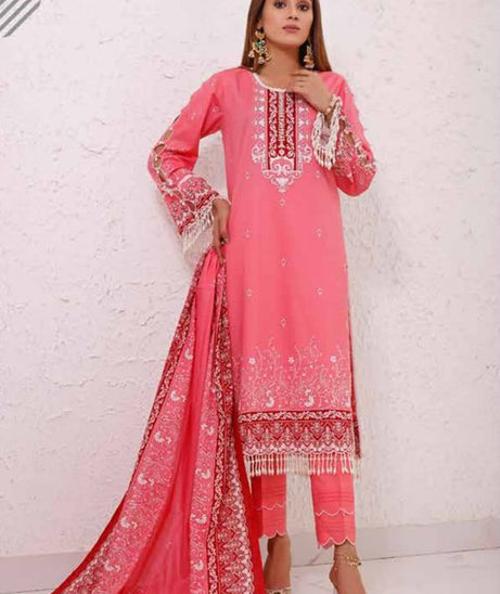 Roshni Print Lawn`22 D#914 Pink