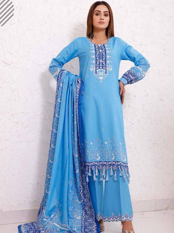 Roshni Print Lawn`22 D#914 Ferozi