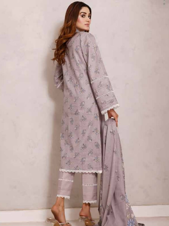 Roshni Print Lawn`22 D#918 Grey