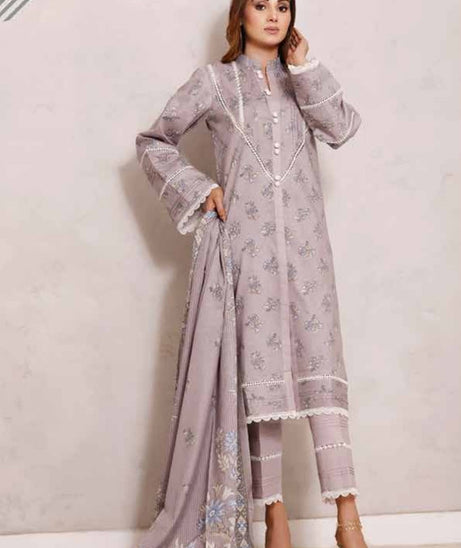 Roshni Print Lawn`22 D#918 Grey