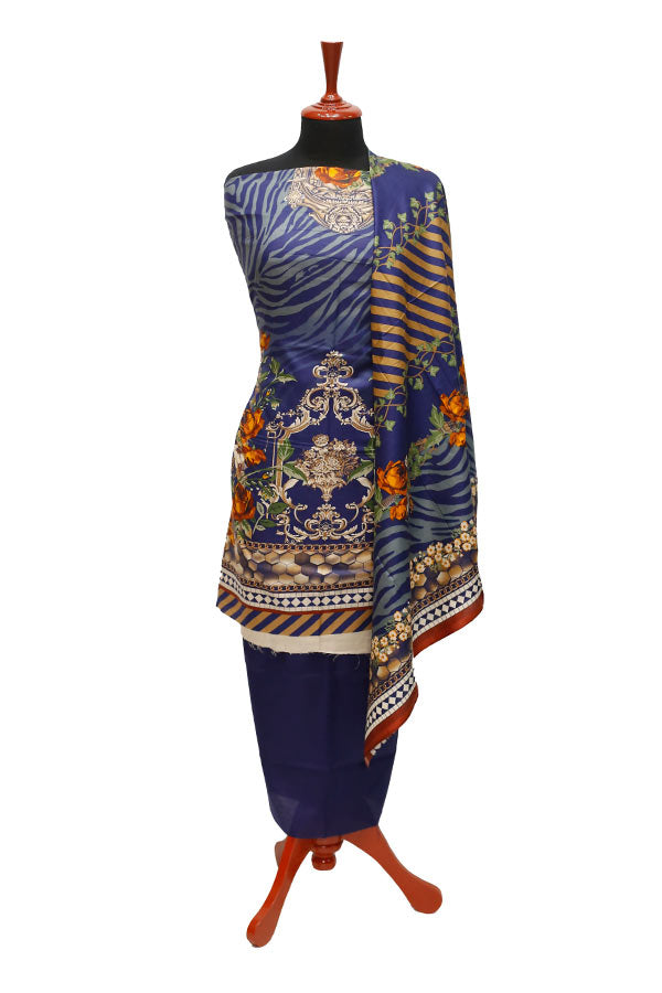 Royal Designer Lawn`21 D#101 N Blue