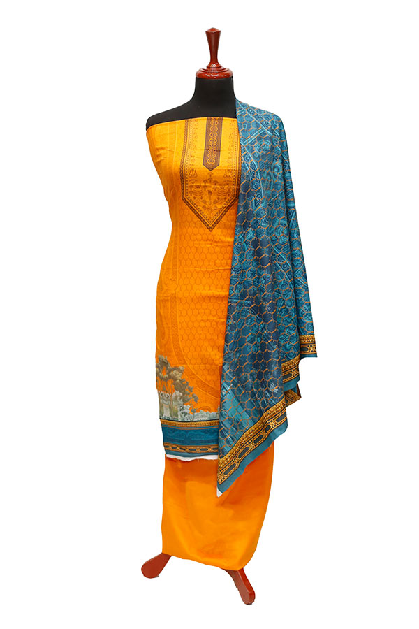Royal Designer Lawn`21 D#5438 Orange