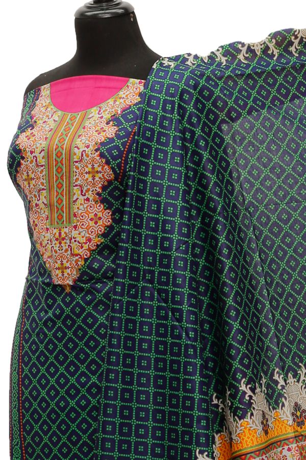 Royal Designer Lawn'21 D # 607    Blue