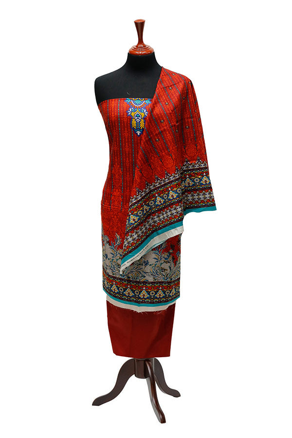 Royal Designer Lawn`23 D#602 Maroon