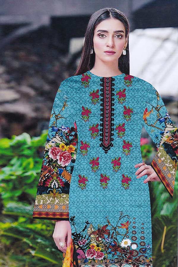 SK D/Emb Linen Chikankari`20 DN#08  (Vol-9)