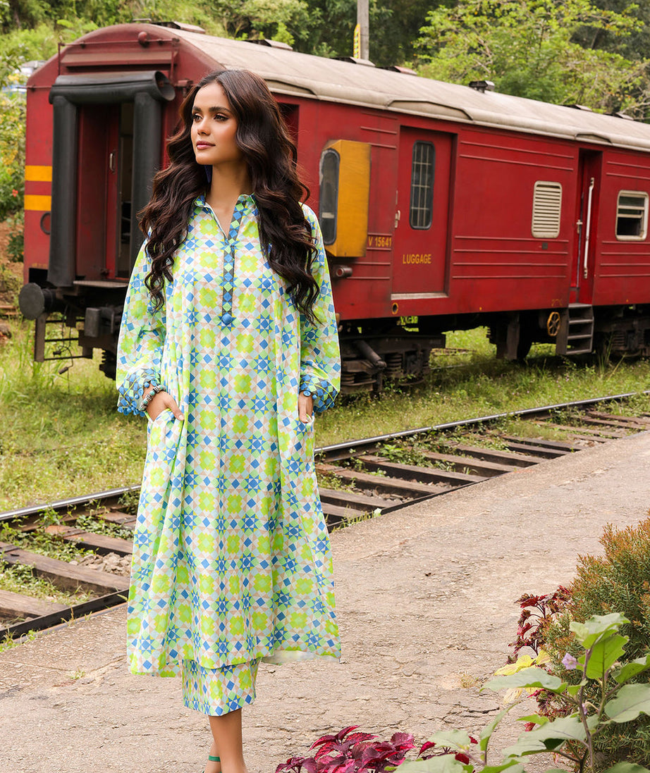 Al-Karam S/S Lawn`23 SS#64 Neon Green