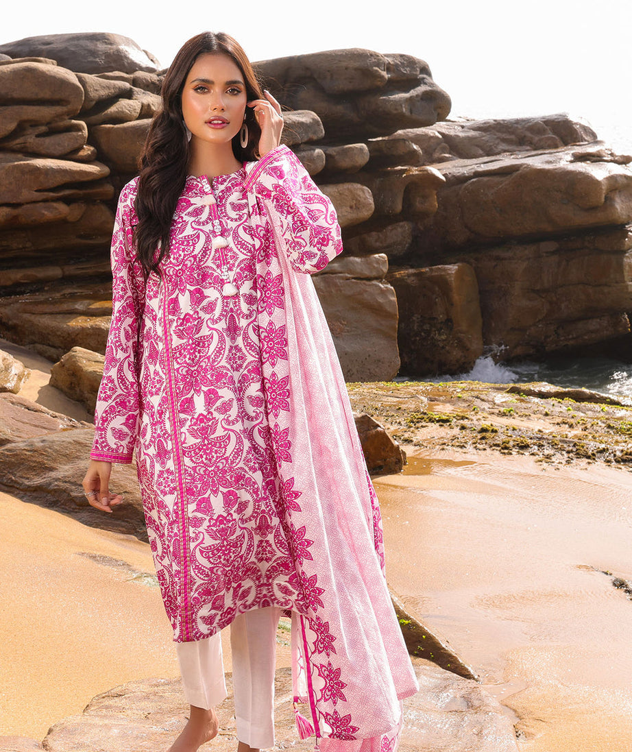 Al-Karam S/S Lawn`23 SS#10 Pink