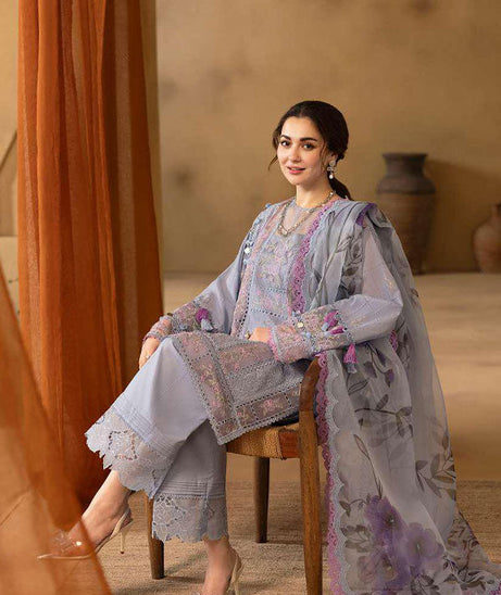 Saira Rizwan Luxury Unstitched Lawn'25 SRL#03 (Edrina)