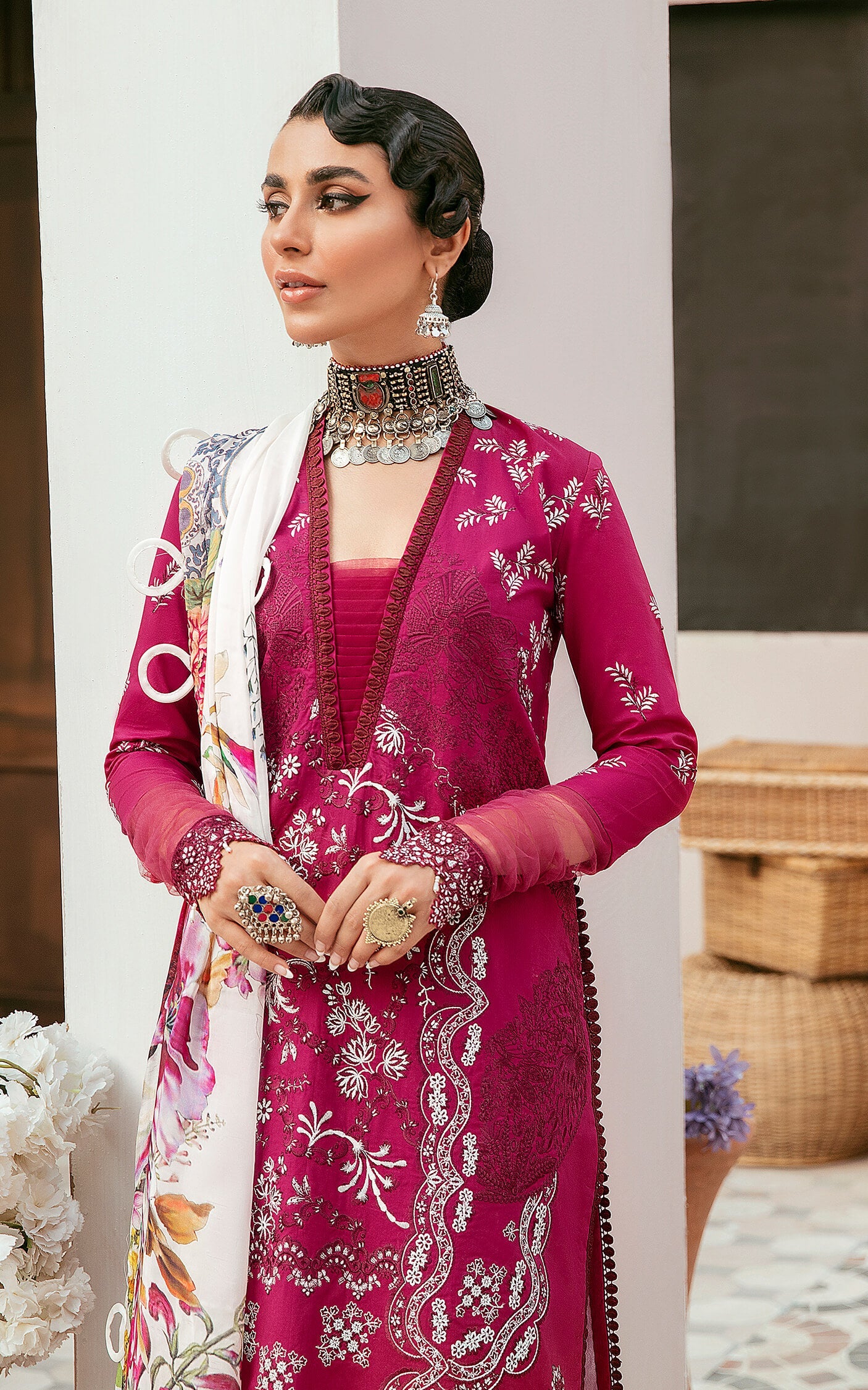 Asifa Nabeel Qaus-e-Quzah Luxury Lawn'22 SS#08