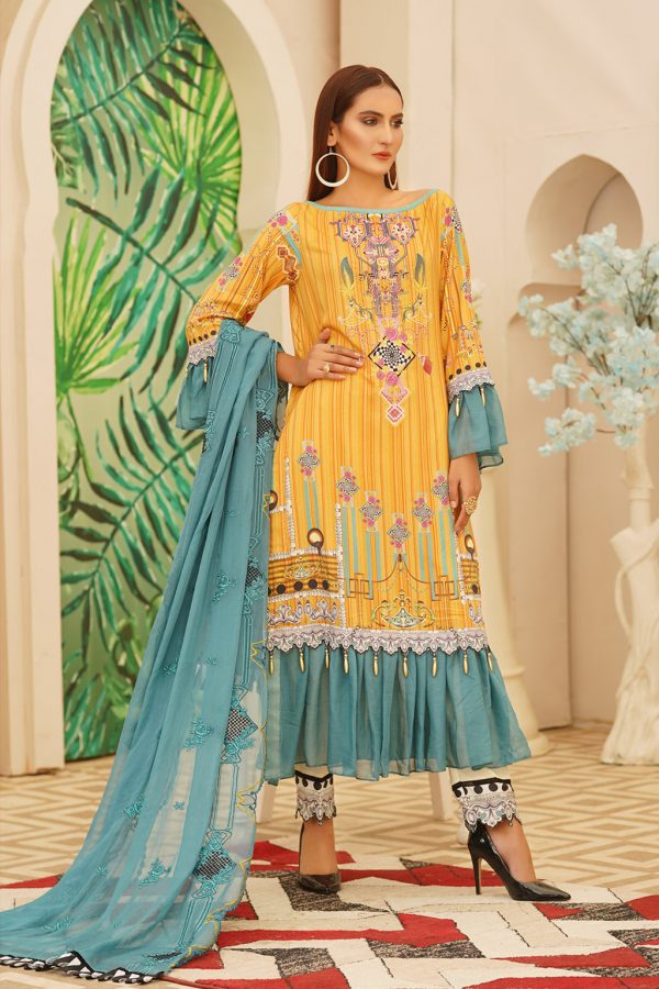Sanoor Digital Print Linen`20 D#230