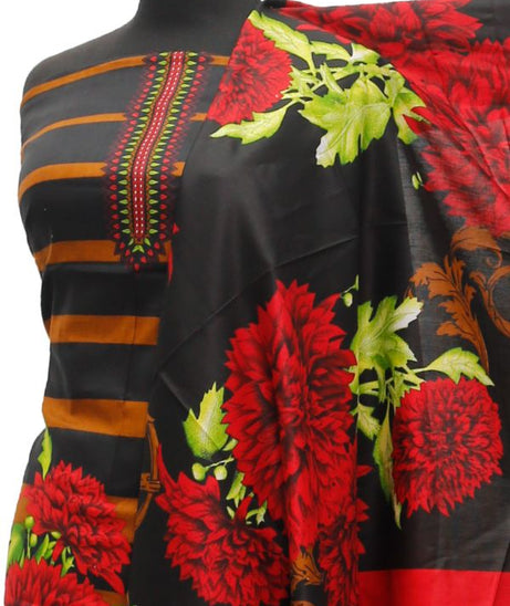 Satrangi Classic Linen`21 D#1 (Red)