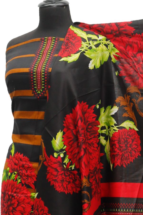 Satrangi Classic Linen`21 D#1 (Red)