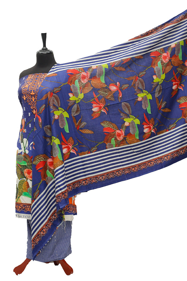 Satrangi Classic Linen`21 D#352 (Blue)