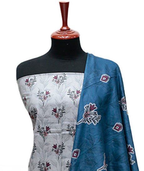 Serene Digital Print Lawn`25 D#2 (Grey)