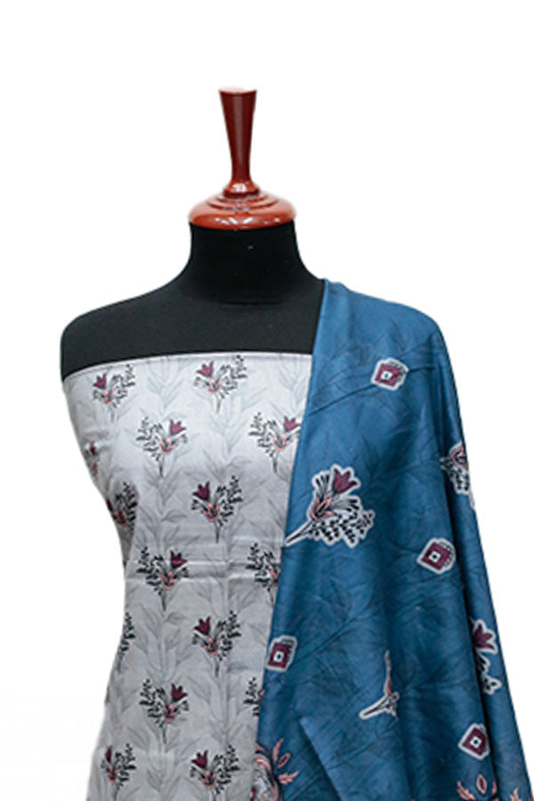 Serene Digital Print Lawn`25 D#2 (Grey)