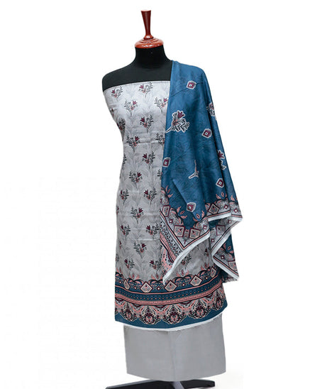 Serene Digital Print Lawn`25 D#2 (Grey)