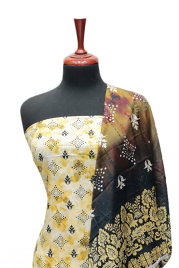 Serene Digital Print Lawn`25 D#328 (Yellow)