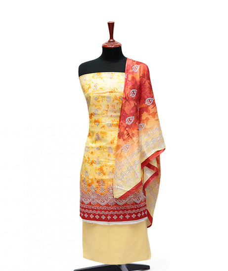 Serene Print Lawn`25 D#332 (Orange)