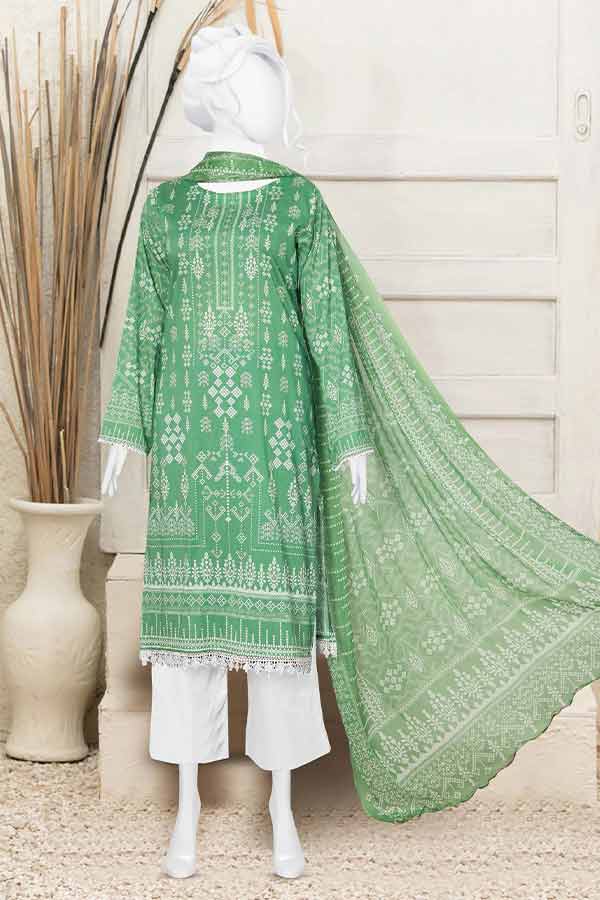 Serene Print Lawn`23 D#3001 Green