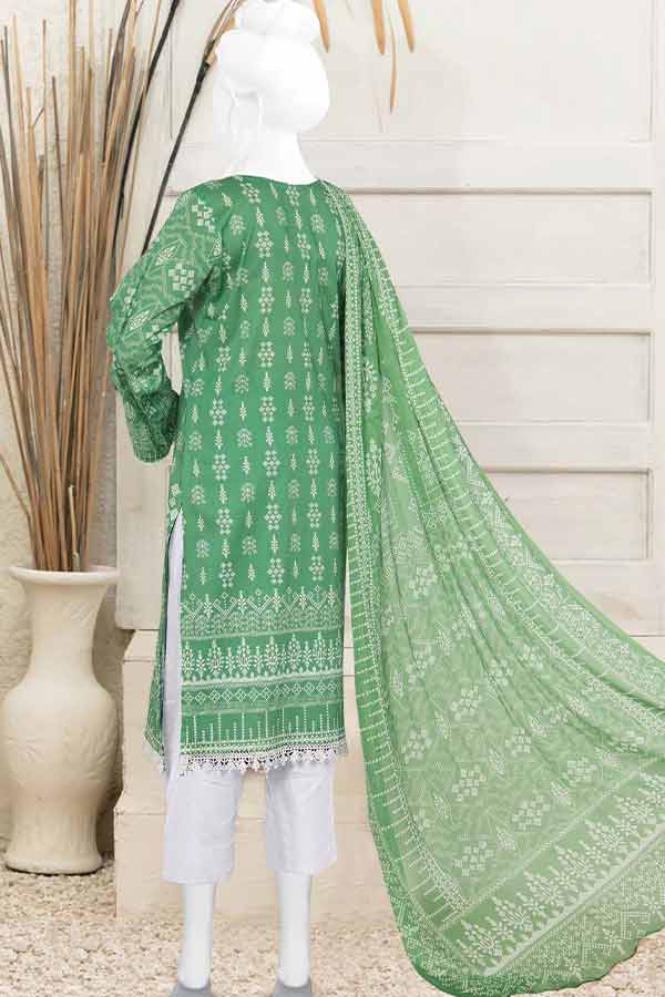 Serene Print Lawn`23 D#3001 Green