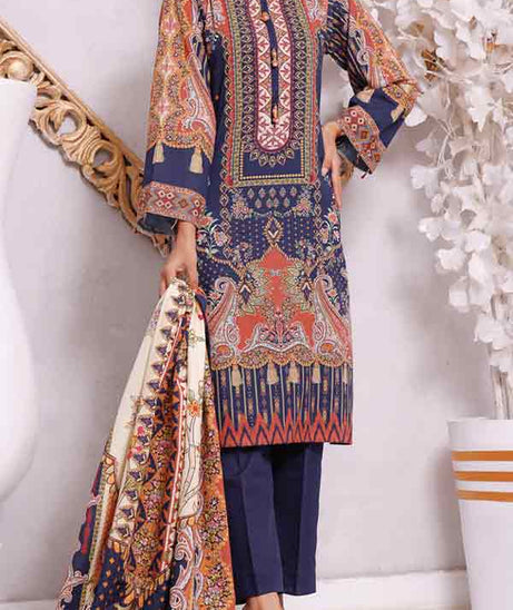 Shahkar Digital Khaddar`21 D#113 (N Blue)