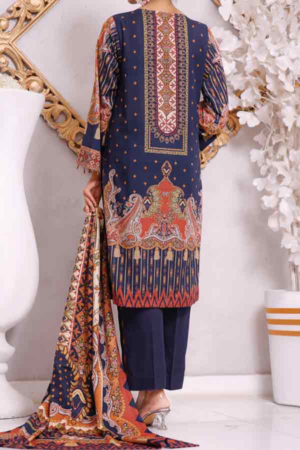 Shahkar Digital Khaddar`21 D#113 (N Blue)