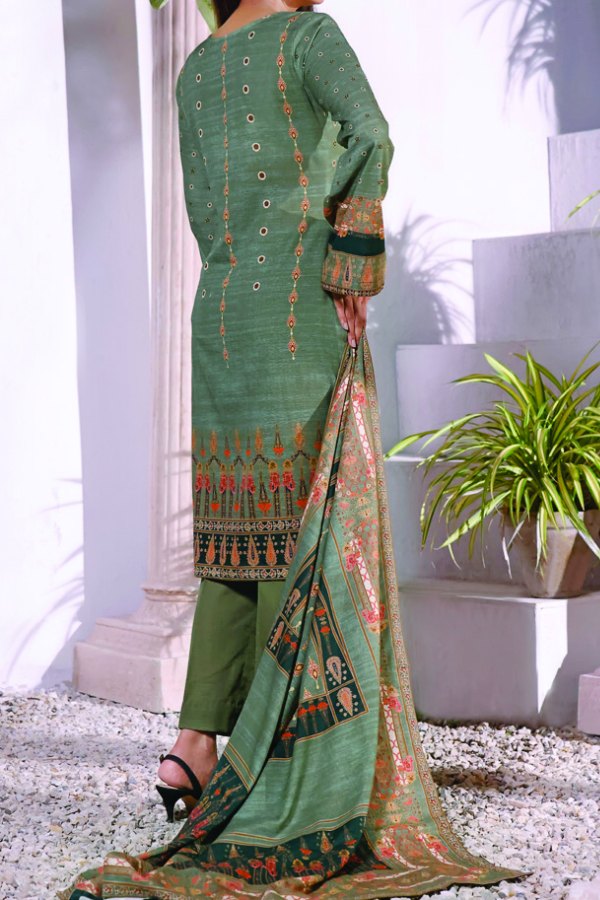 Shahkar Digital Khaddar`21 D#122 (Dull Green)