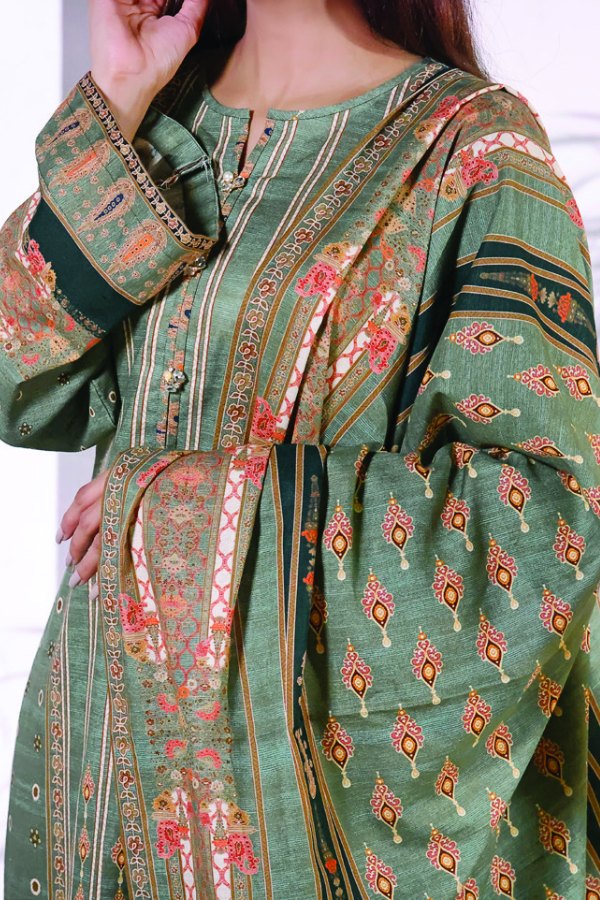 Shahkar Digital Khaddar`21 D#122 (Dull Green)