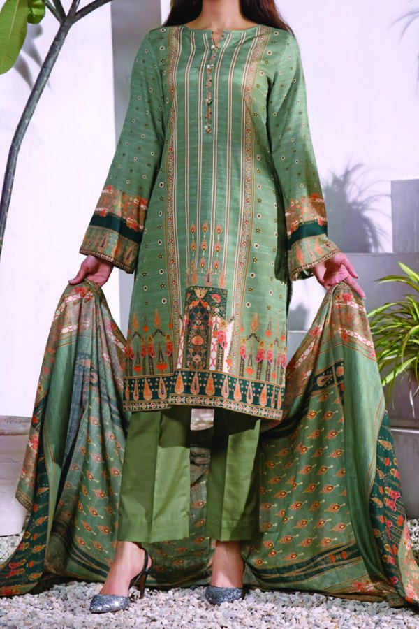 Shahkar Digital Khaddar`21 D#122 (Dull Green)