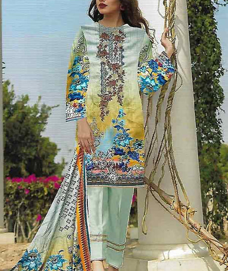 Shaista Azure Linen`21 D#HSU#115