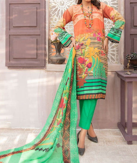 Shaista Emb Print Lawn`21 D#19