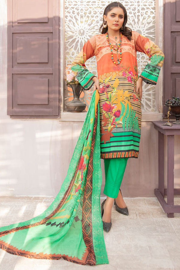 Shaista Emb Print Lawn`21 D#19