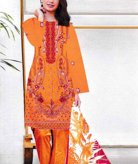 Shaista Emb Wool Peach'21 D#3320 Orange