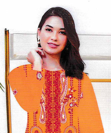 Shaista Emb Wool Peach'21 D#3320 Orange