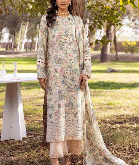 Shaista Chikankari Lawn'25 D#12