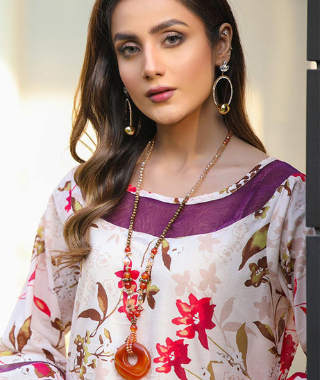 Sidra Aleem P/ Series Lawn`25 D #1 L Peach