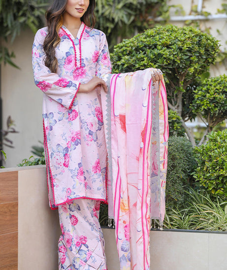 Sidra Aleem P/ Series Lawn`25 D #1  Pink