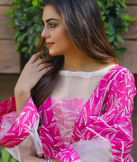 Sidra Aleem P/ Series Lawn`25 D #1 Sh Pink