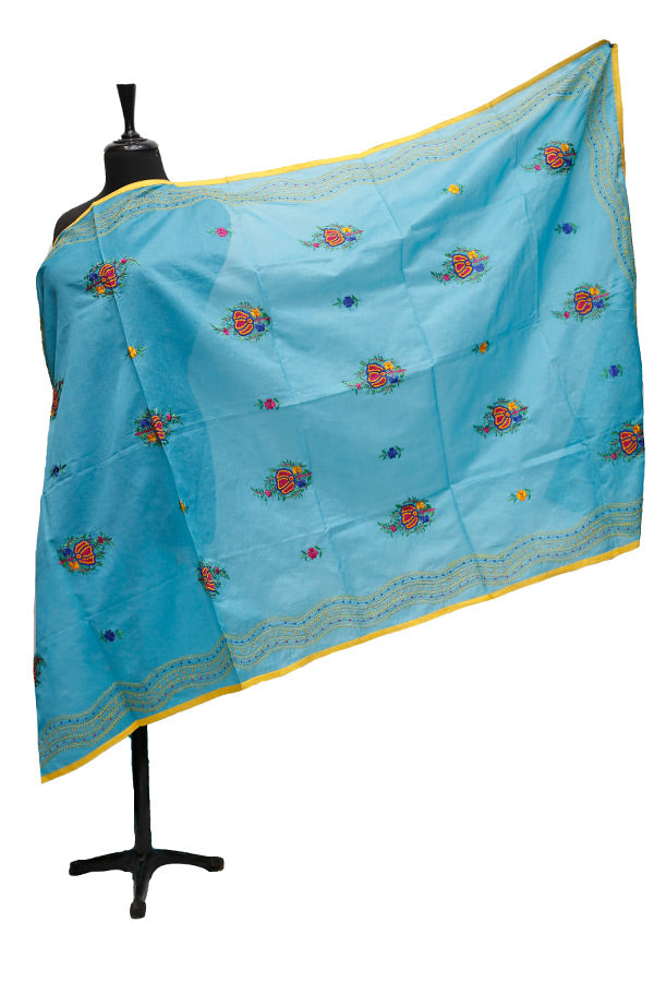 Silk Needle Work Dupatta D#1-14