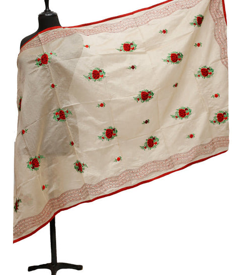 Silk Needle Work Dupatta D#1-16