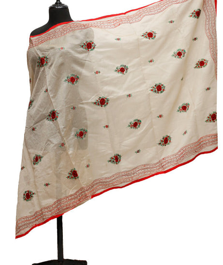Silk Needle Work Dupatta D#1-21