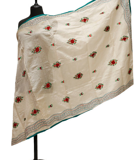 Silk Needle Work Dupatta D#1-33