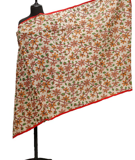Silk Needle Work Dupatta D#1-35
